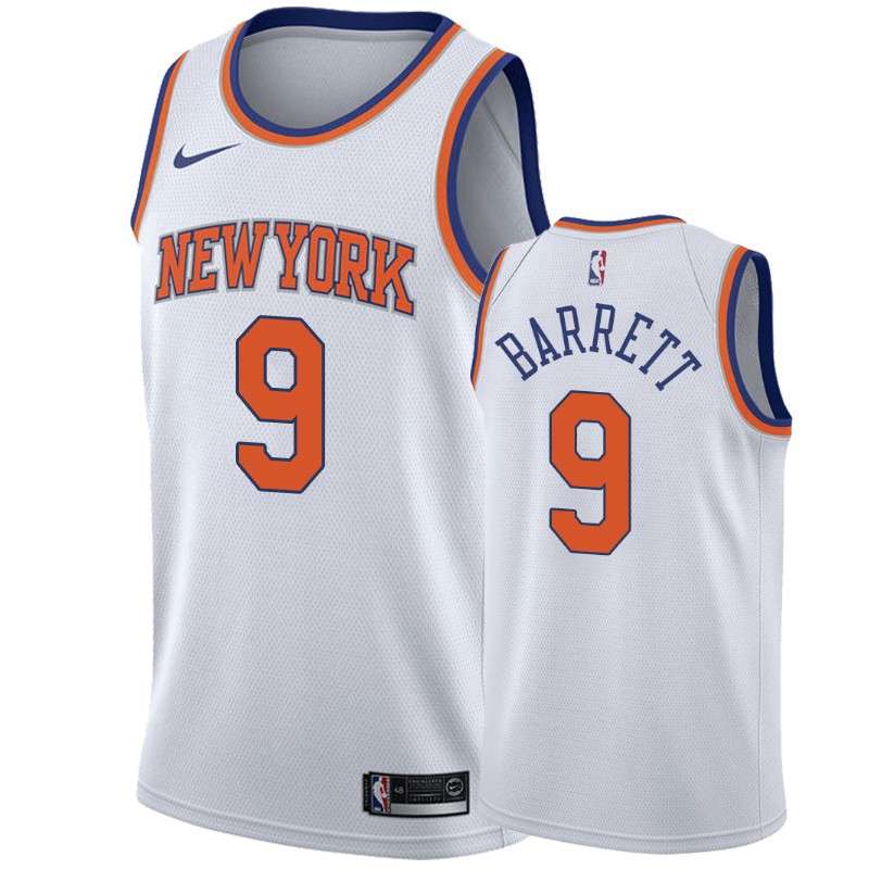 New York Knicks White #9 BARRETT Basketball Jersey (Stitched) New York Knicks White #9 BARRETT Basketball Jersey (Stitched)