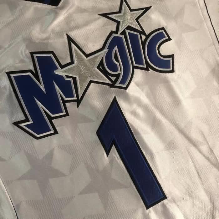 Orlando Magic 2000/01 White #1 MCGRADY Classics Basketball Jersey (Closely Stitched)
