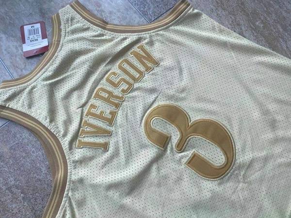 2000/01 Philadelphia 76ers Gold #3 IVERSON Classics Basketball Jersey (Closely Stitched)