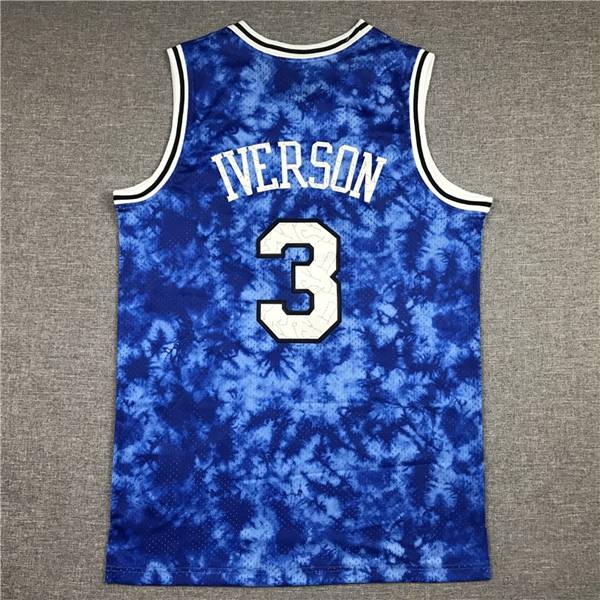 Philadelphia 76ers Blue #3 IVERSON Classics Basketball Jersey 03 (Stitched)