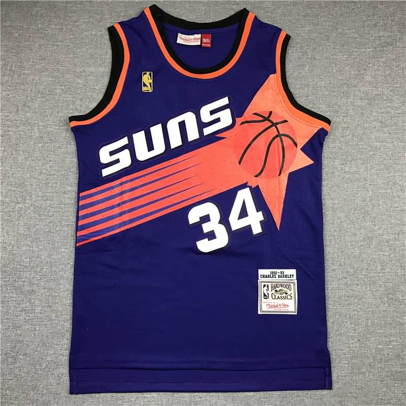 Phoenix Suns 1992/93 Purple #34 BARKLEY Classics Basketball Jersey (Stitched) Phoenix Suns 1992/93 Purple #34 BARKLEY Classics Basketball Jersey (Stitched)
