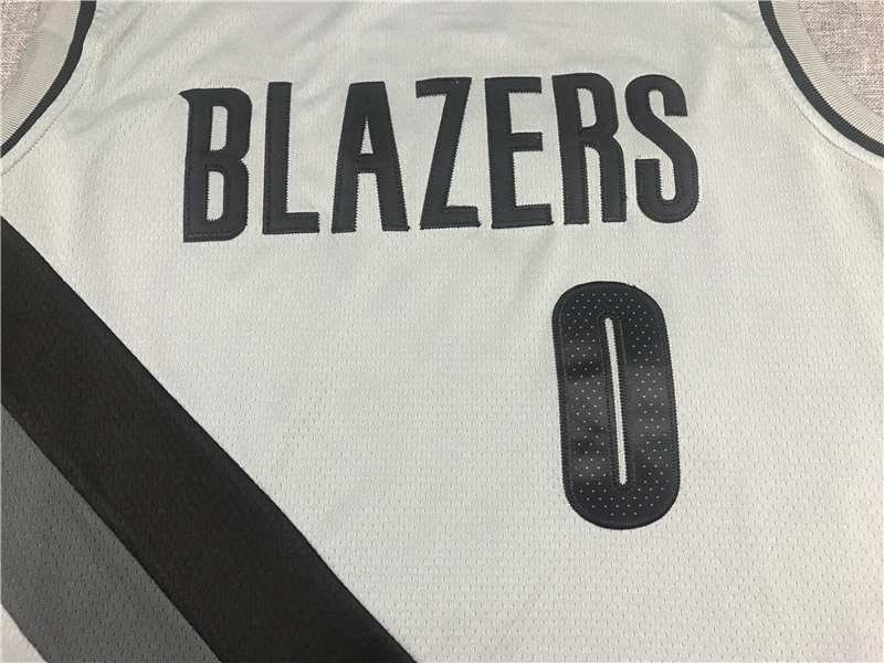 Portland Trail Blazers 20/21 Grey #0 LILLARD Basketball Jersey (Stitched)