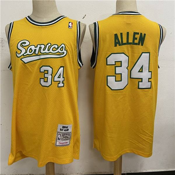 Seattle Sounders 2003/04 Yellow #34 ALLEN Classics Basketball Jersey (Stitched) Seattle Sounders 2003/04 Yellow #34 ALLEN Classics Basketball Jersey (Stitched)