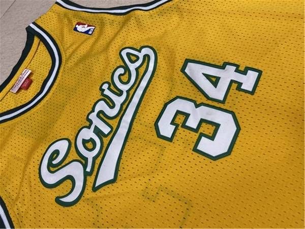 Seattle Sounders 2003/04 Yellow #34 ALLEN Classics Basketball Jersey (Stitched)