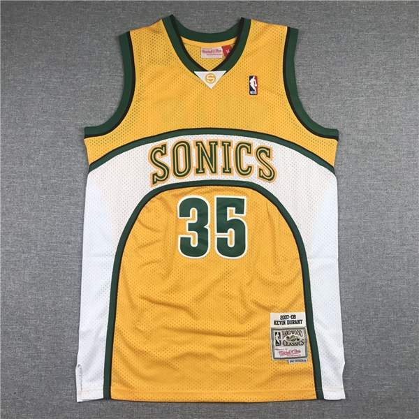 Seattle Sounders 2007/08 Yellow #35 DURANT Classics Basketball Jersey 02 (Stitched) Seattle Sounders 2007/08 Yellow #35 DURANT Classics Basketball Jersey 02 (Stitched)