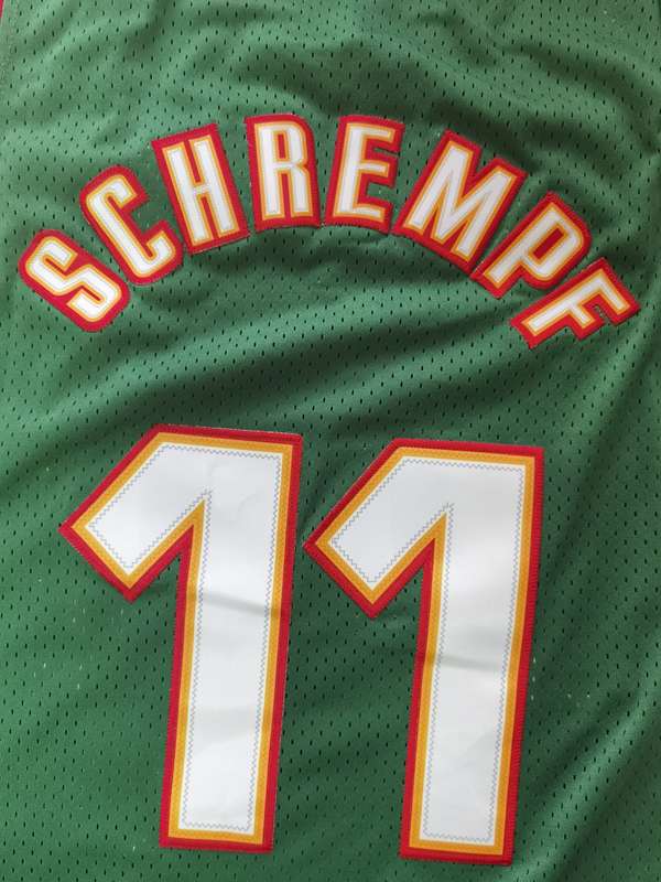 Seattle Sounders 1995/96 Green #11 SCHREMPF Classics Basketball Jersey (Stitched)