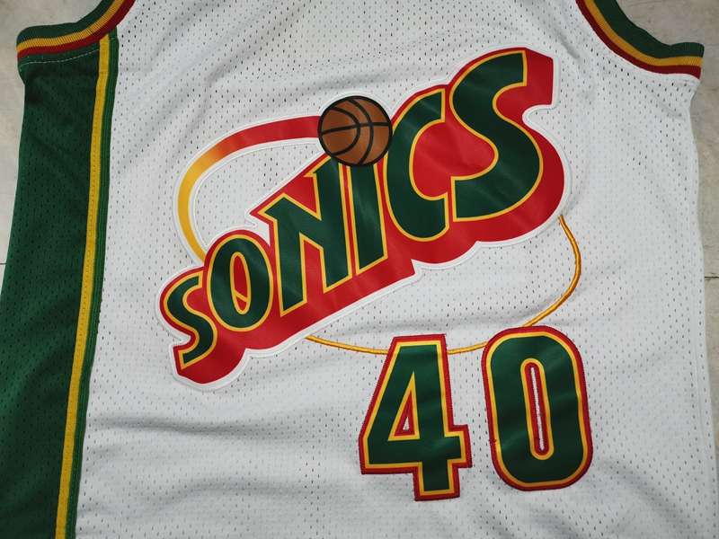 Seattle Sounders 1995/96 White #40 KEMP Classics Basketball Jersey (Stitched)