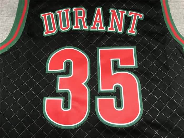 Seattle Sounders 2007/08 Black #35 DURANT Classics Basketball Jersey 02 (Stitched)