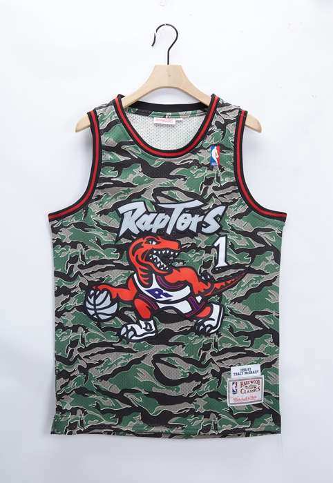 Toronto Raptors 1996/97 Camouflage #1 McGRADY Classics Basketball Jersey (Stitched) Toronto Raptors 1996/97 Camouflage #1 McGRADY Classics Basketball Jersey (Stitched)