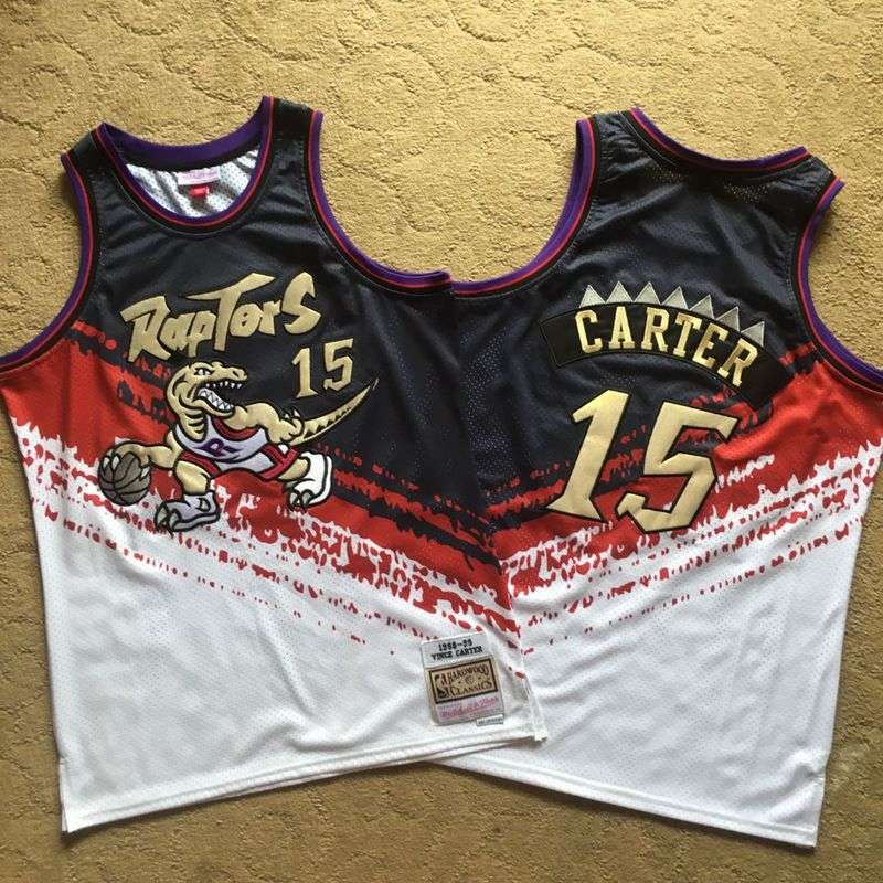 Toronto Raptors 1998/99 Black White #15 CARTER Classics Basketball Jersey (Closely Stitched) Toronto Raptors 1998/99 Black White #15 CARTER Classics Basketball Jersey (Closely Stitched)