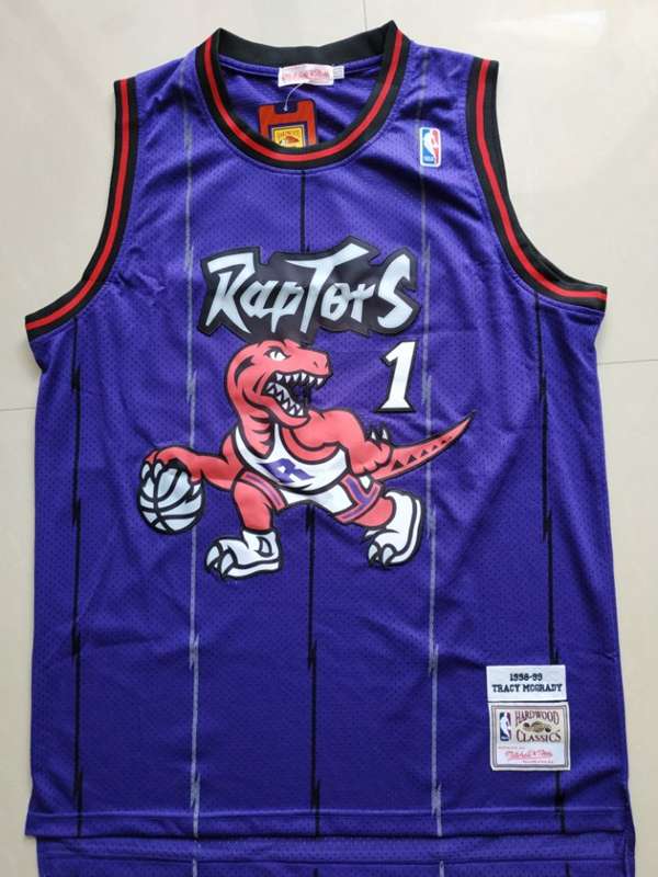 Toronto Raptors 1998/99 Purple #1 McGRADY Classics Basketball Jersey (Stitched) Toronto Raptors 1998/99 Purple #1 McGRADY Classics Basketball Jersey (Stitched)