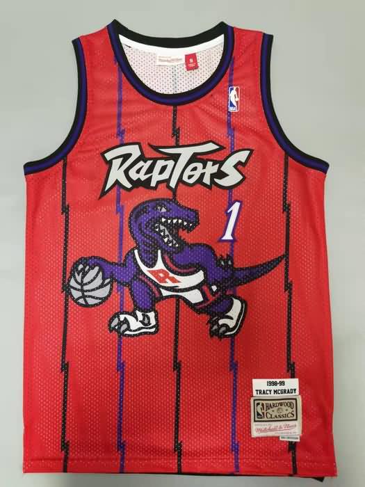 Toronto Raptors 1998/99 Red #1 MCGRADY Classics Basketball Jersey (Stitched) Toronto Raptors 1998/99 Red #1 MCGRADY Classics Basketball Jersey (Stitched)