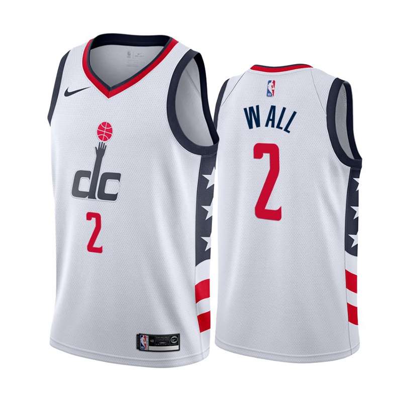 Washington Wizards 2020 White #2 WALL City Basketball Jersey (Stitched) Washington Wizards 2020 White #2 WALL City Basketball Jersey (Stitched)