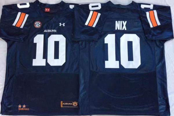 Auburn Tigers Dark Blue #10 NIX NCAA Football Jersey Auburn Tigers Dark Blue #10 NIX NCAA Football Jersey