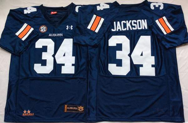 Auburn Tigers Dark Blue #34 JACKSON NCAA Football Jersey Auburn Tigers Dark Blue #34 JACKSON NCAA Football Jersey