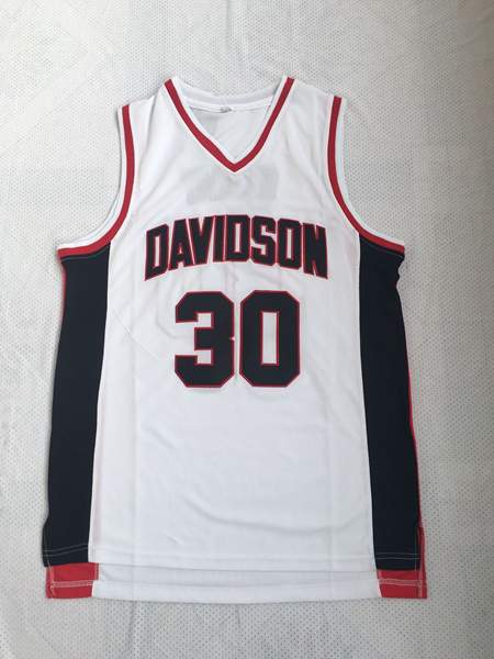 Davidson Wildcats White #30 CURRY NCAA Basketball Jersey Davidson Wildcats White #30 CURRY NCAA Basketball Jersey