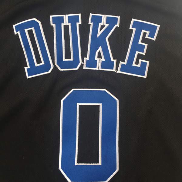 Duke Blue Devils Black #0 DUKE NCAA Basketball Jersey 02