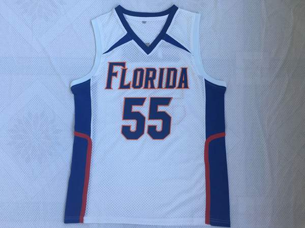 Florida Gators White #55 FLORIDA NCAA Basketball Jersey