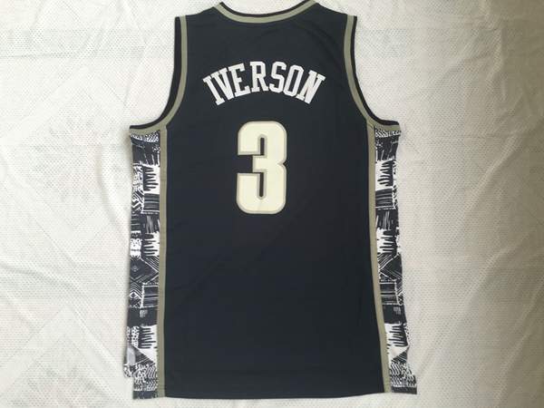 Georgetown Hoyas Dark Blue #3 IVERSON NCAA Basketball Jersey