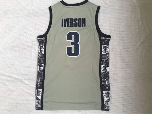 Georgetown Hoyas Grey #3 IVERSON NCAA Basketball Jersey