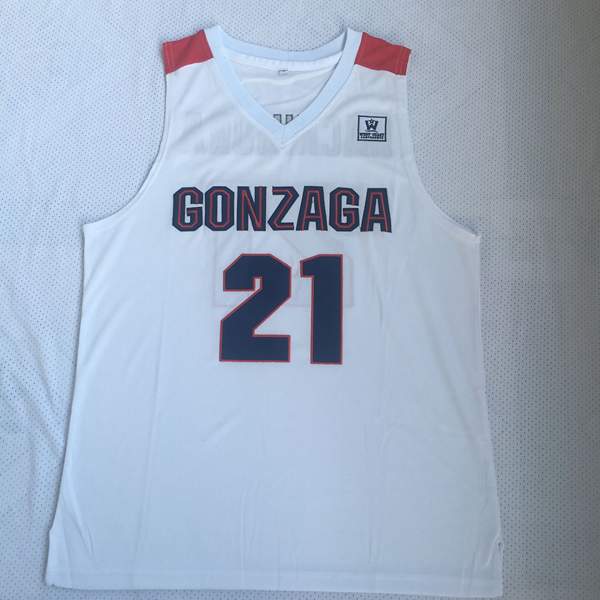 Gonzaga Bulldogs White #21 HACHIMURA NCAA Basketball Jersey Gonzaga Bulldogs White #21 HACHIMURA NCAA Basketball Jersey