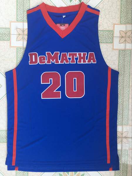 De Matha Blue #20 FULTZ Basketball Jersey