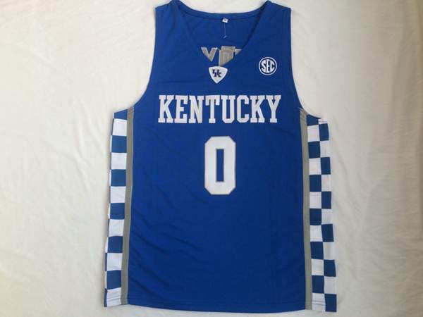 Kentucky Wildcats Blue #0 FOX NCAA Basketball Jersey Kentucky Wildcats Blue #0 FOX NCAA Basketball Jersey