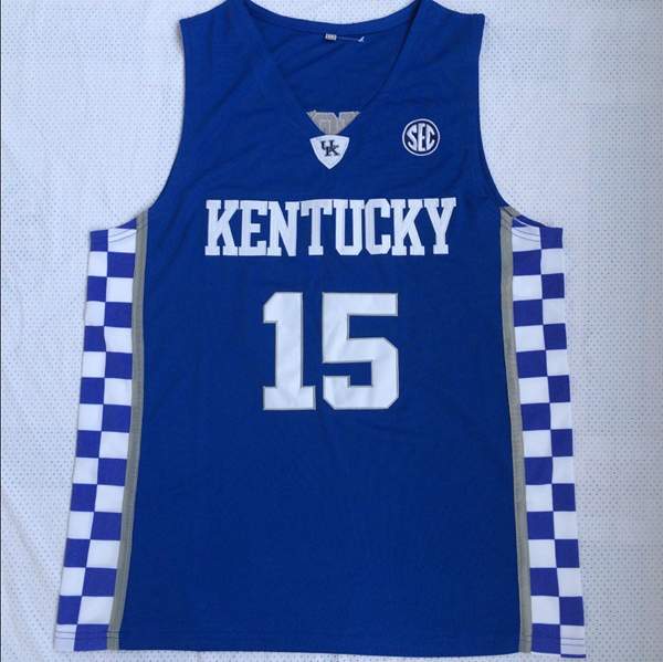 Kentucky Wildcats Blue #15 COUSINS NCAA Basketball Jersey Kentucky Wildcats Blue #15 COUSINS NCAA Basketball Jersey