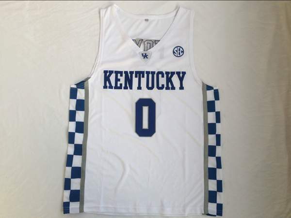 Kentucky Wildcats White #0 FOX NCAA Basketball Jersey Kentucky Wildcats White #0 FOX NCAA Basketball Jersey