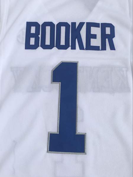 Kentucky Wildcats White #1 BOOKER NCAA Basketball Jersey