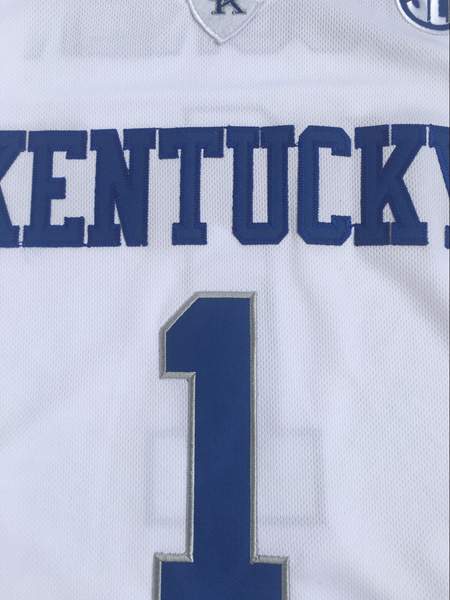 Kentucky Wildcats White #1 BOOKER NCAA Basketball Jersey