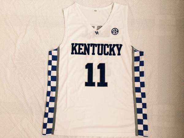 Kentucky Wildcats White #11 WALL NCAA Basketball Jersey Kentucky Wildcats White #11 WALL NCAA Basketball Jersey