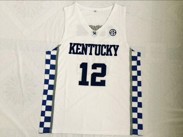 Kentucky Wildcats White #12 TOWNS NCAA Basketball Jersey Kentucky Wildcats White #12 TOWNS NCAA Basketball Jersey