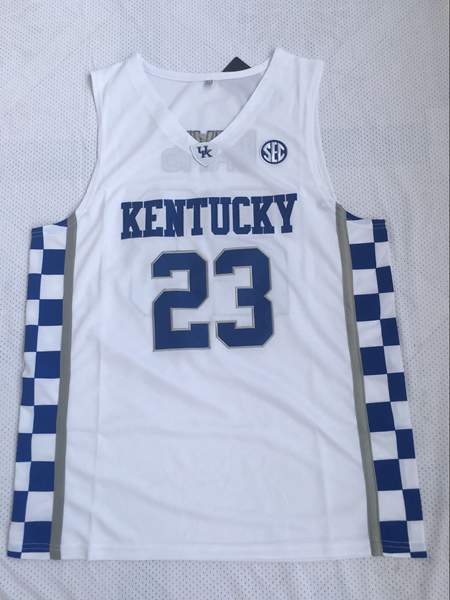 Kentucky Wildcats White #23 DAVIS NCAA Basketball Jersey Kentucky Wildcats White #23 DAVIS NCAA Basketball Jersey
