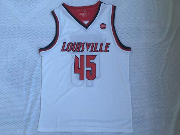 Louisville Cardinals White #45 MITCHELL NCAA Basketball Jersey Louisville Cardinals White #45 MITCHELL NCAA Basketball Jersey