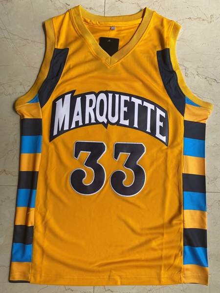 Marquette Golden Eagles Yellow #33 BUTLER NCAA Basketball Jersey Marquette Golden Eagles Yellow #33 BUTLER NCAA Basketball Jersey