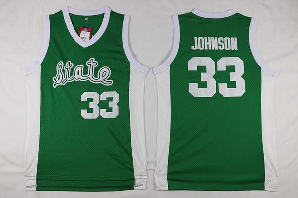 Michigan State Spartans Green #33 JOHNSON NCAA Basketball Jersey Michigan State Spartans Green #33 JOHNSON NCAA Basketball Jersey