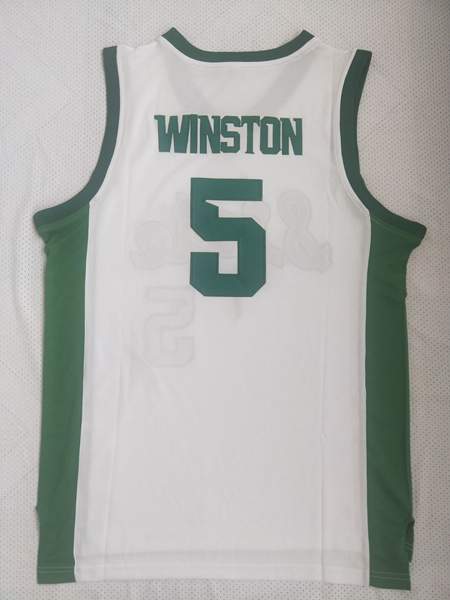 Michigan State Spartans White #5 WINSTON NCAA Basketball Jersey