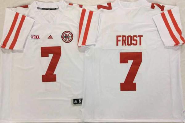Nebraska Huskers White #7 FROST NCAA Football Jersey Nebraska Huskers White #7 FROST NCAA Football Jersey