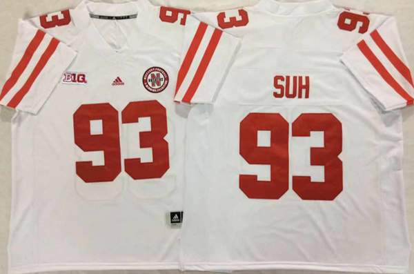 Nebraska Huskers White #93 SUH NCAA Football Jersey Nebraska Huskers White #93 SUH NCAA Football Jersey