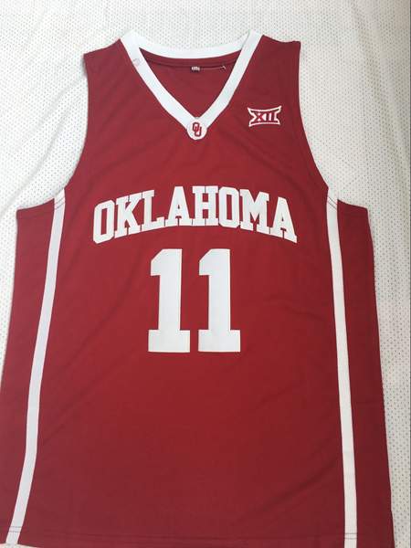 Oklahoma Sooners Red #11 YOUNG NCAA Basketball Jersey