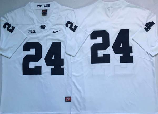 Penn State Nittany Lions White #24 NCAA Football Jersey Penn State Nittany Lions White #24 NCAA Football Jersey