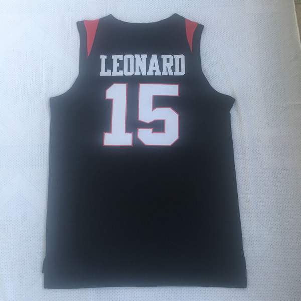 San Diego State Aztecs Black #15 LEONARD NCAA Basketball Jersey