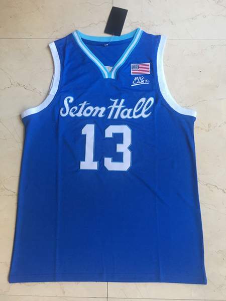 Seton Hall Pirates Blue #13 POWELL NCAA Basketball Jersey Seton Hall Pirates Blue #13 POWELL NCAA Basketball Jersey