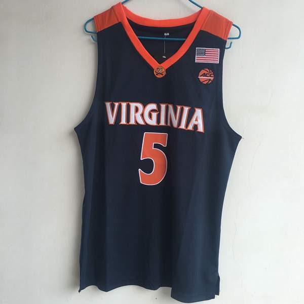 Virginia Cavaliers Dark Blue #5 GUY NCAA Basketball Jersey Virginia Cavaliers Dark Blue #5 GUY NCAA Basketball Jersey