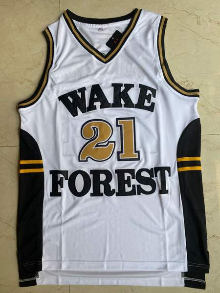 Wake Forest Demon Deacons White #21 DUNCAN NCAA Basketball Jersey Wake Forest Demon Deacons White #21 DUNCAN NCAA Basketball Jersey