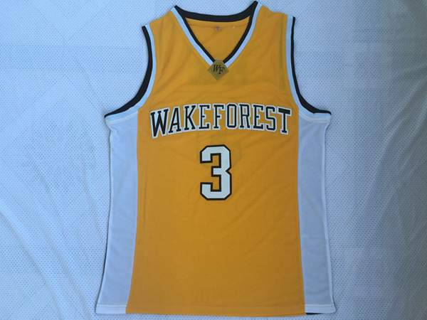 Wake Forest Demon Deacons Yellow #3 PAUL NCAA Basketball Jersey Wake Forest Demon Deacons Yellow #3 PAUL NCAA Basketball Jersey
