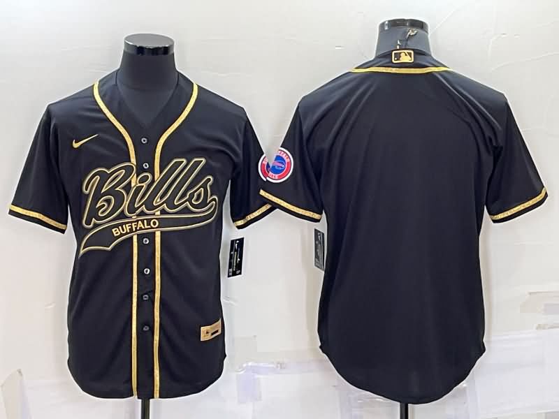 Buffalo Bills Black Gold MLB&NFL Jersey 02 Buffalo Bills Black Gold MLB&NFL Jersey 02