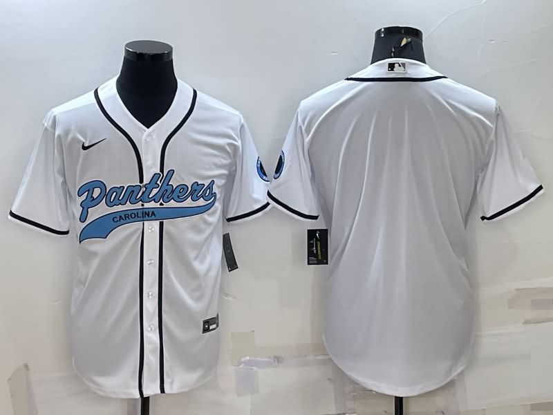 Carolina Panthers White MLB&NFL Jersey Carolina Panthers White MLB&NFL Jersey