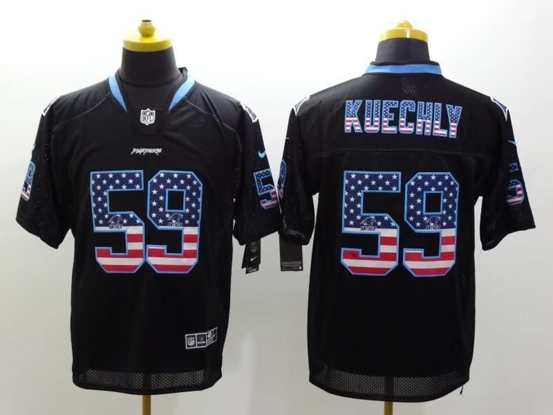 Carolina Panthers Black USA Flag NFL Jersey Carolina Panthers Black USA Flag NFL Jersey